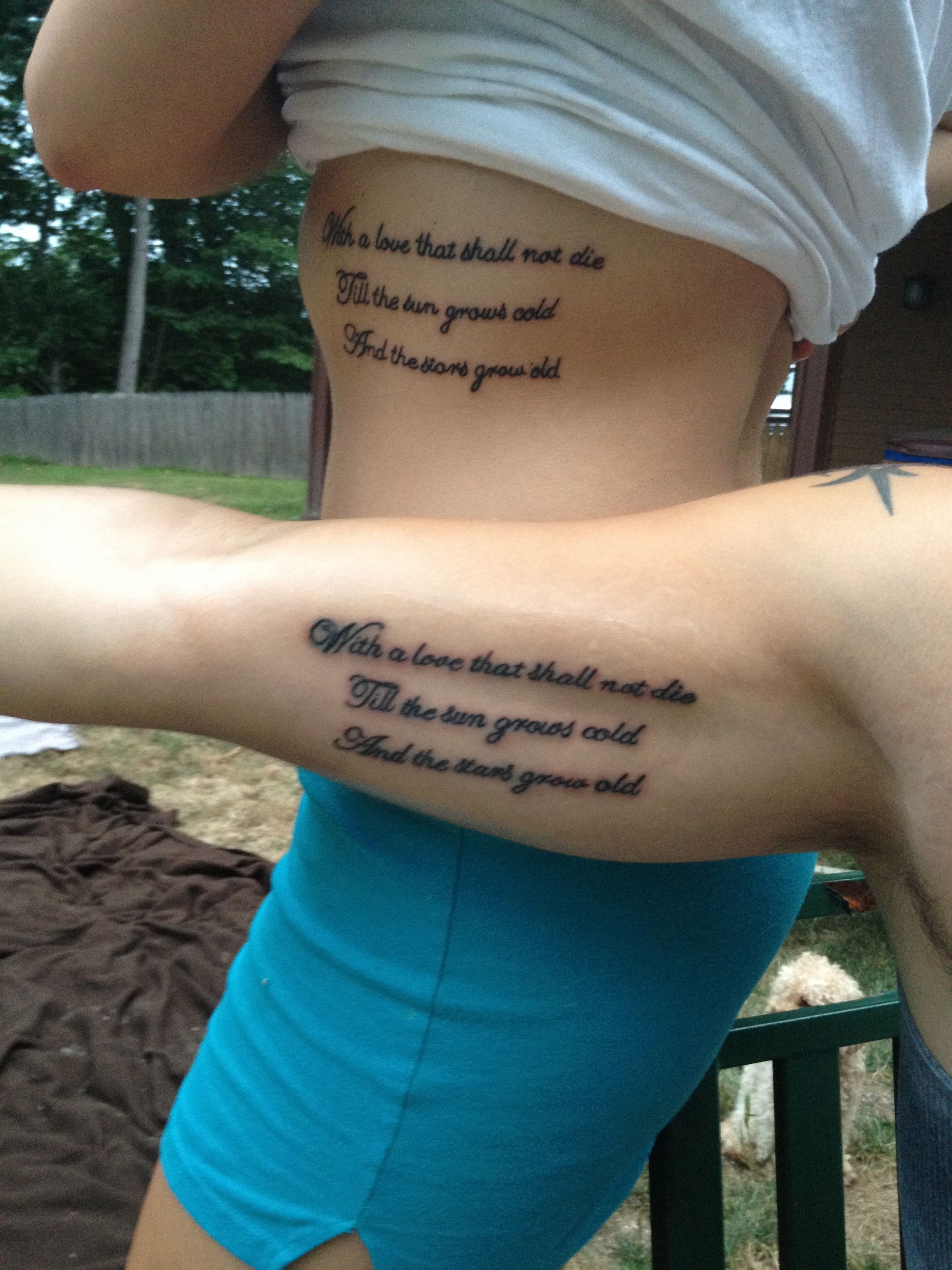poetry matching couple tattoo