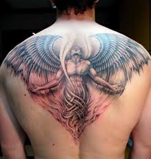 rising guardian angel tattoo for men