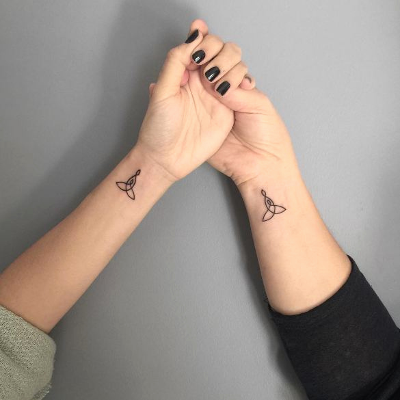 shape matching couple tattoo