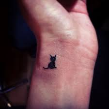 small cat tattoo for men