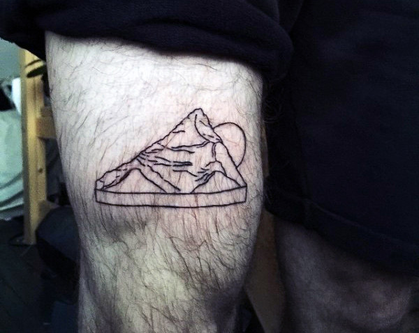 small mountain tattoo for men
