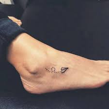 small paper airplane tattoo for men