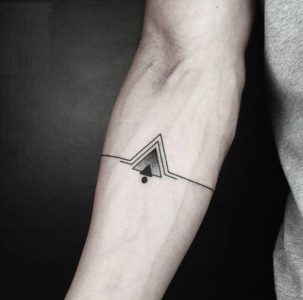 small pyramid tattoo for men