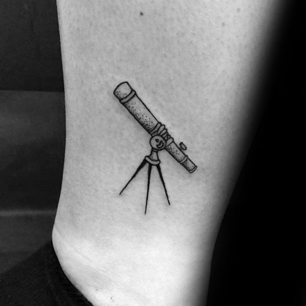 small telescope tattoo for men