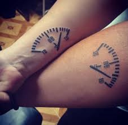 speedometer matching couple tattoo