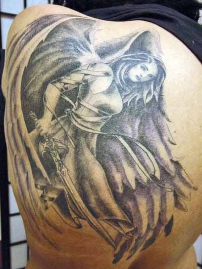sweet guardian angel tattoo for men