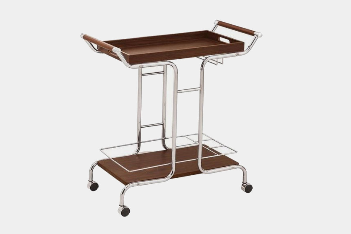 Coaster Home Furnishings Serving Cart with Stemware Rack and Casters