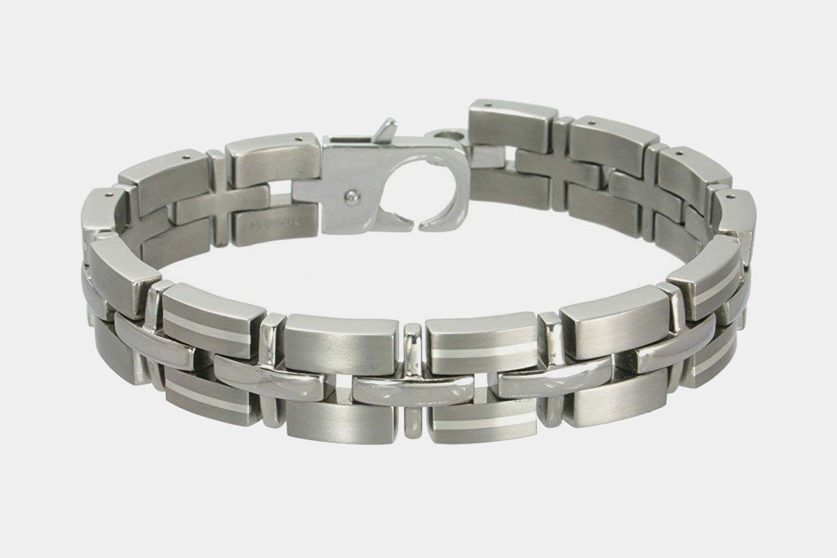 Rising Time Titanium Silver Bracelet