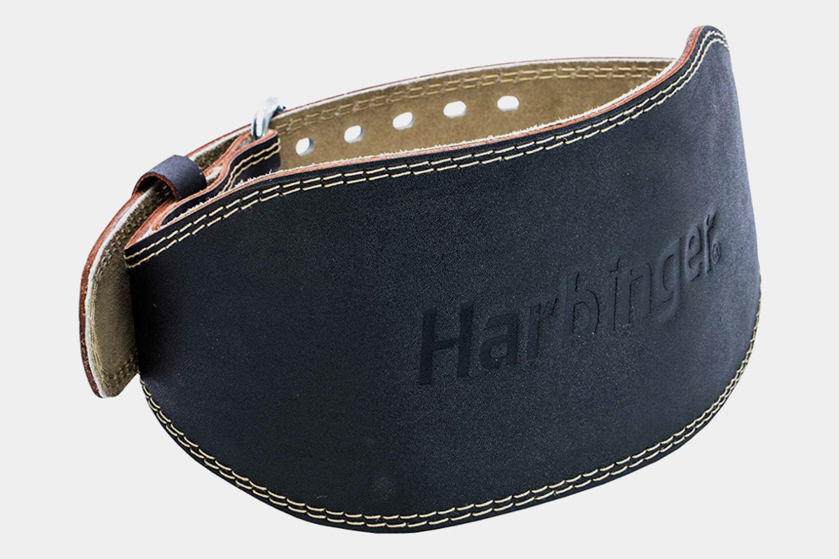 Harbinger Padded Leather Contoured Weightlifting Belt