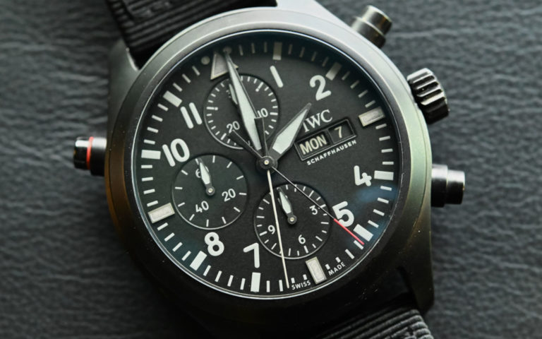 IWC Pilot’s Double Chronograph Top Gun Ceratanium Watch | Improb