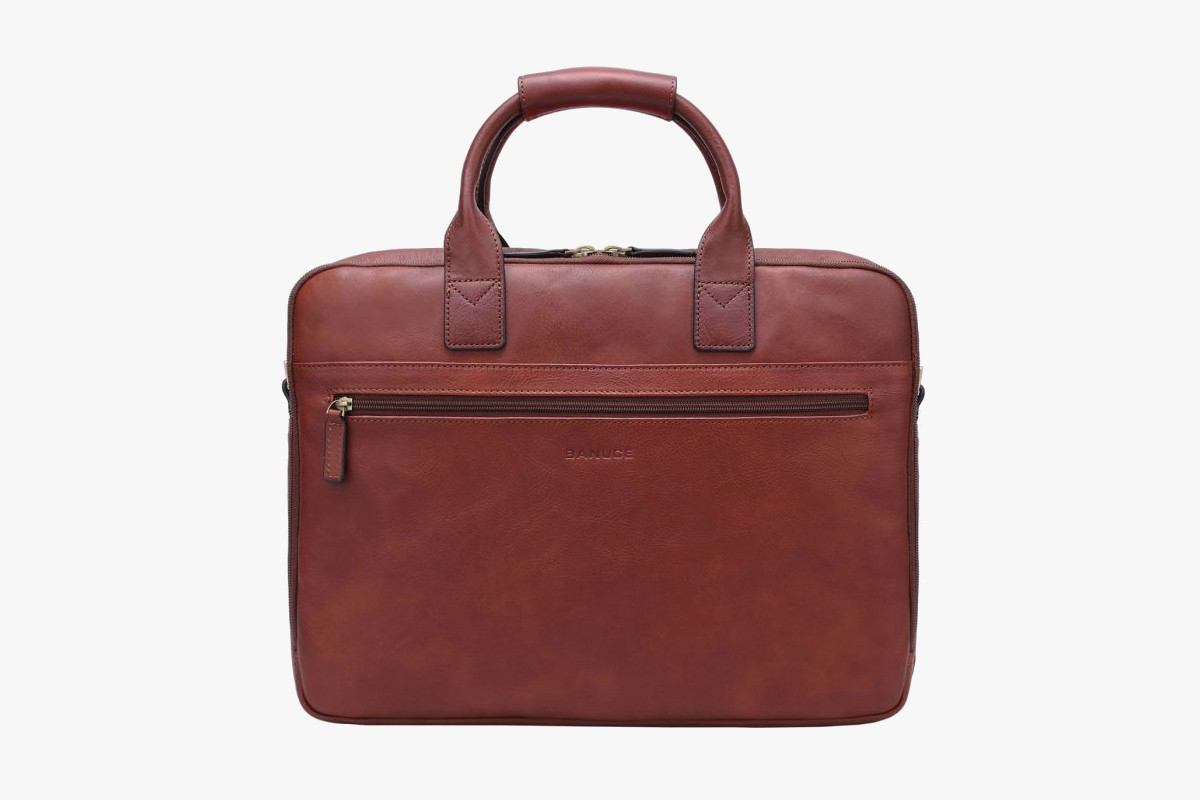 Banuce Full-Grain Leather Briefcase
