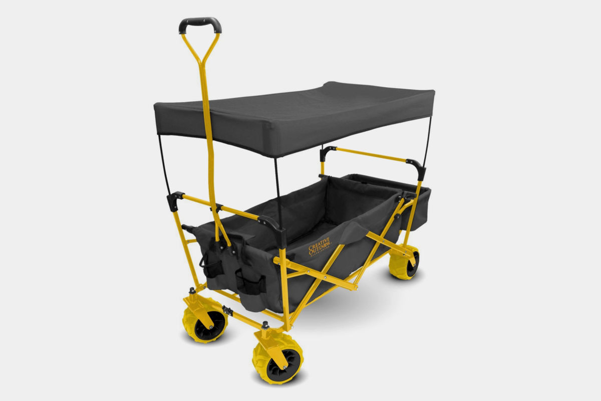 Creative Outdoor Distributor All-Terrain Collapsible Wagon with Shade Canopy