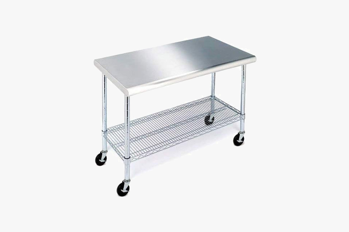 M 49-inch Stainless Steel Rolling Work Table