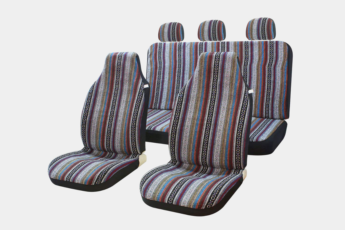Stripe Multi-Color Bucket Seat Cover