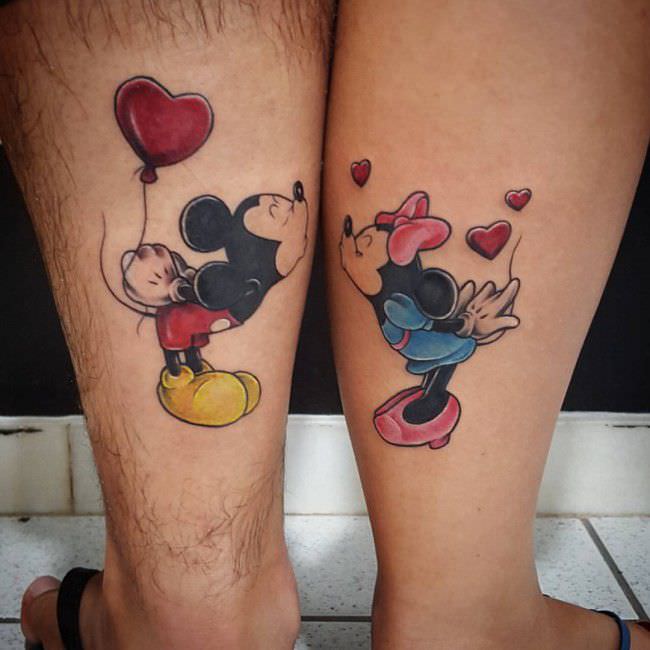 Kissing Mickey and Minnie