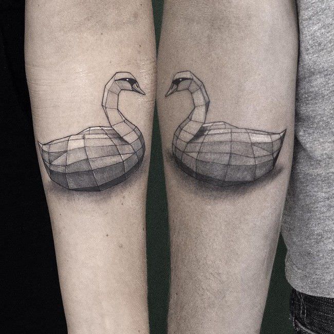 Matching Geometric Swans