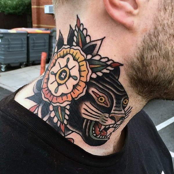 Amazing Neck Piece Featuring a Ferocious Panther