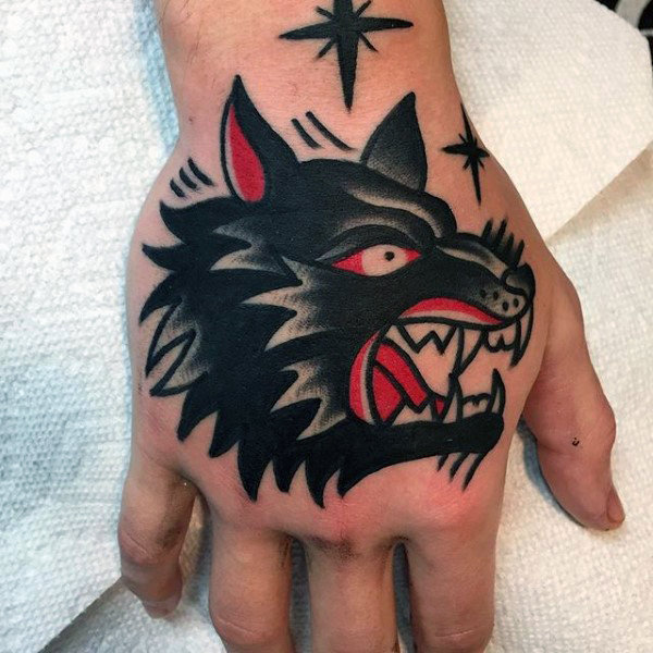 Black and Red Ferocious Animal on Your Hand