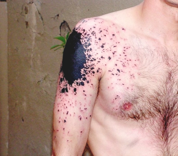 Ink Splattered on the Shoulder
