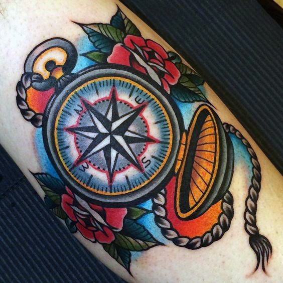 Multi-Colored Compass along the Inner Arm