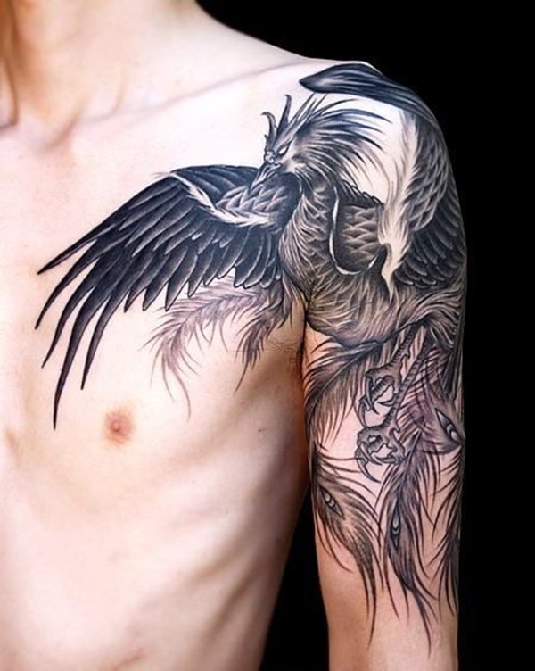 Tattoo of a Phoenix Across Your Shoulder