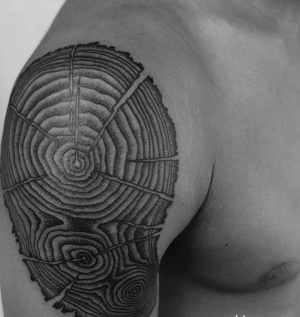 Tree Stump Rings on Your Shoulder