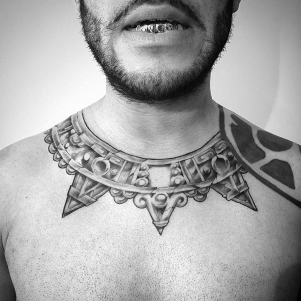 Aztec Necklace Tattoo