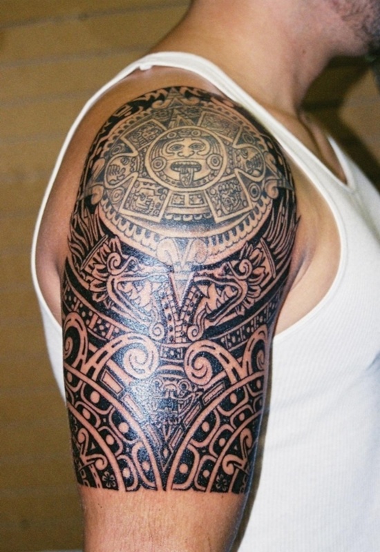 Aztec Sun God Tattoo Art
