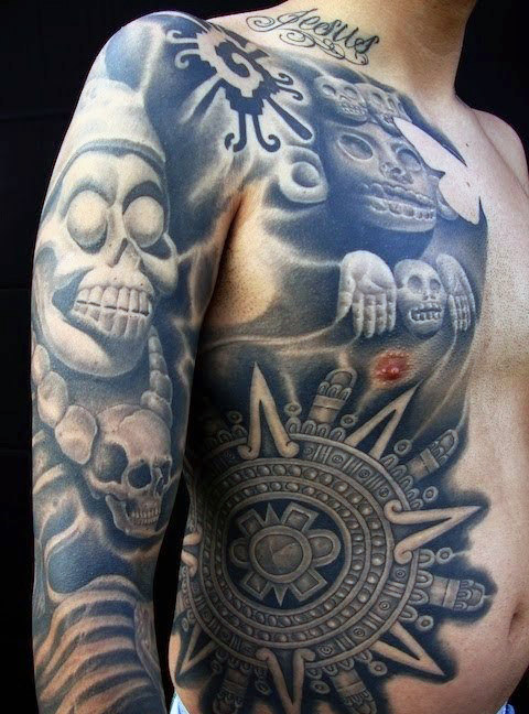 Aztec Sun Tattoo for Men