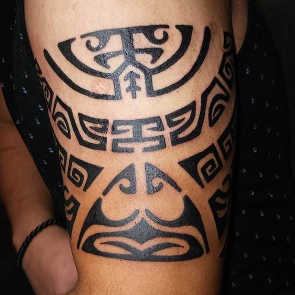 Aztec Tattoo for Fertility with Scorpions and Ramshorns