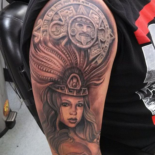 Aztec Woman Shoulder Piece