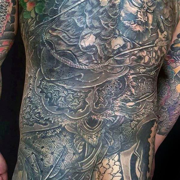 Back Tattoo Cover Up Idea for Men