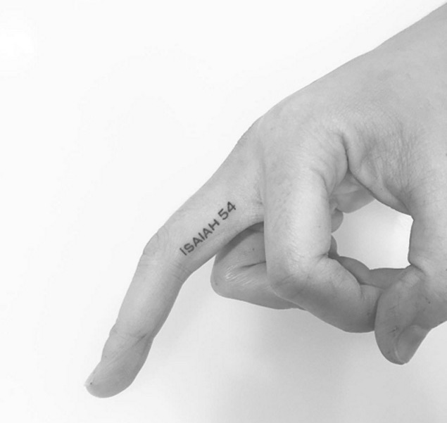Bible Passage Finger Tattoo