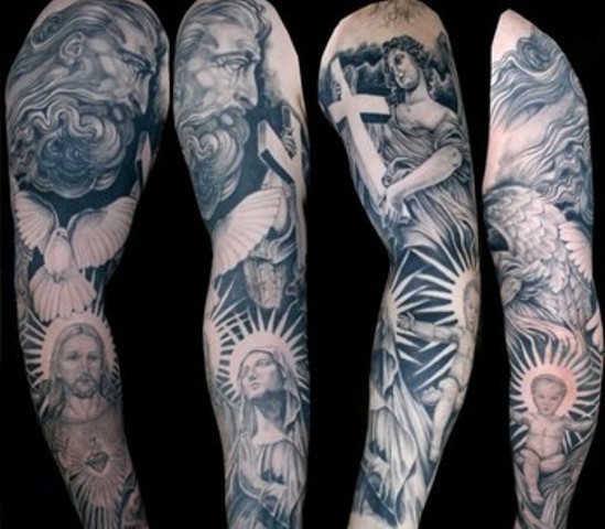 Christian Tattoo Full Sleeve