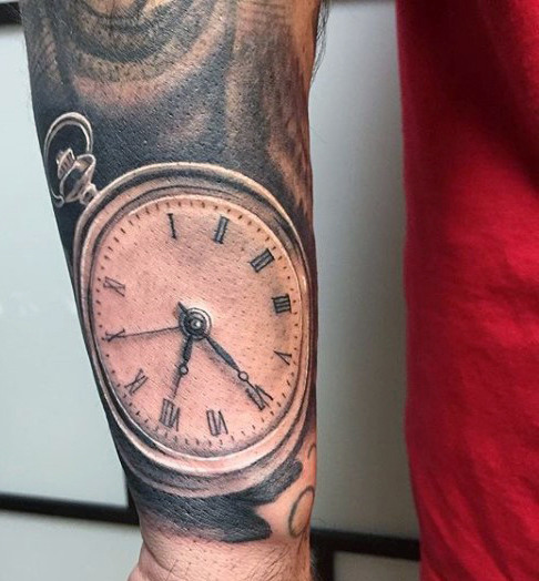 Clock Wrist Tattoo for Men