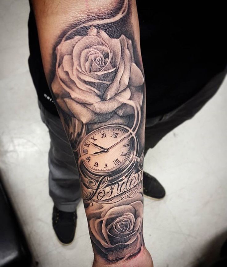 Clock and Roses