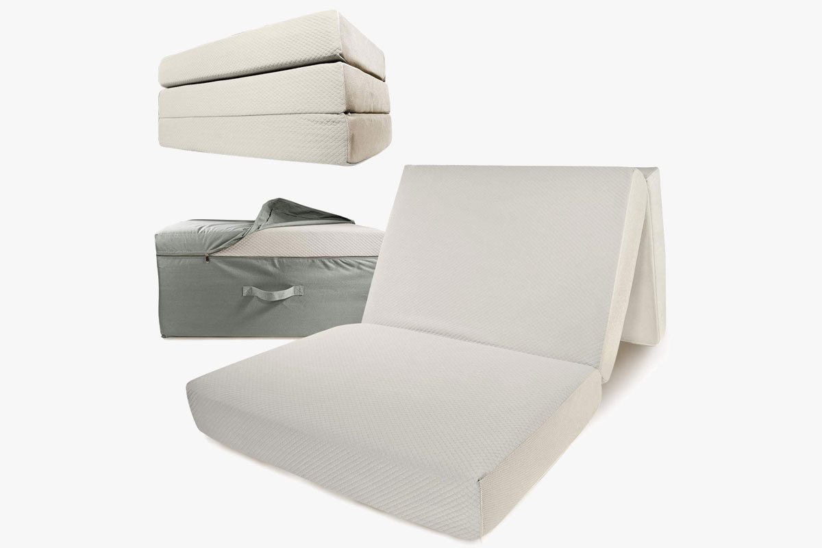 Compact Technologies Portable Mattress-Folding Memory Foam Guest Fold Up Bed