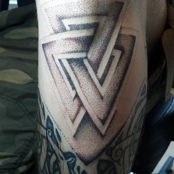 Connected Triangles Arm Tattoo