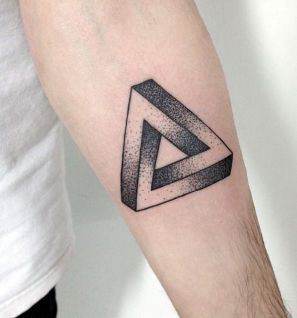 Dotted Shaded Triangle Tattoo