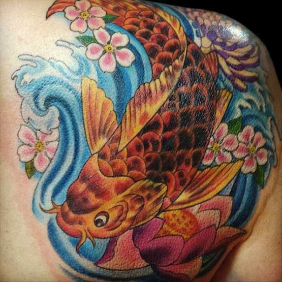 Dragon Koi Fish Lotus Piece