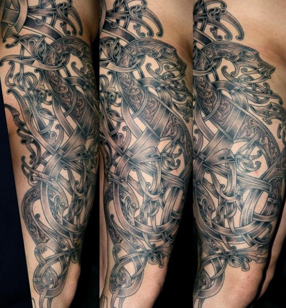 Dragon and Ivy Arm Piece for Men