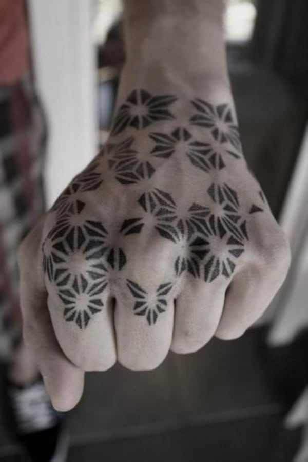 Floral Knuckle and Hand Tattoo Concept