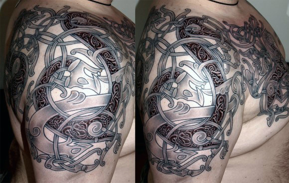 Full Shoulder Nordic Tattoo