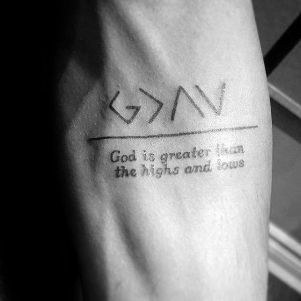 God is Greater than the Highs and the Lows Tattoo