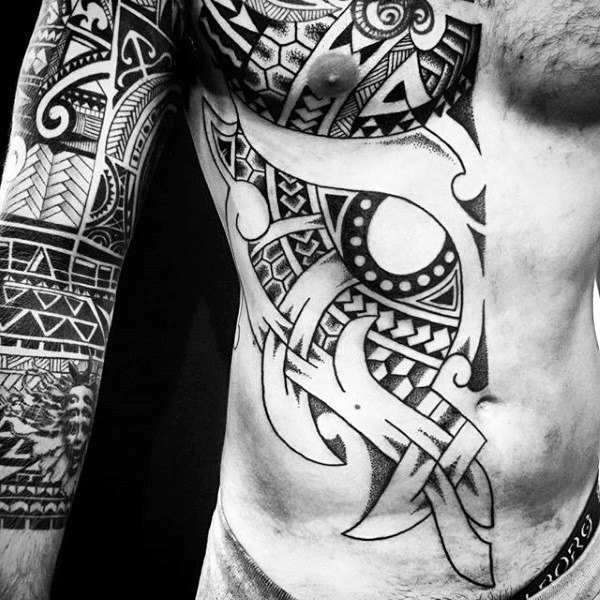 Half Body Nordic Tattoo Piece