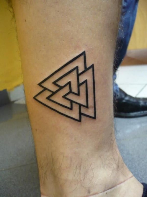 Interconnected Triangles Tattoo Ideas