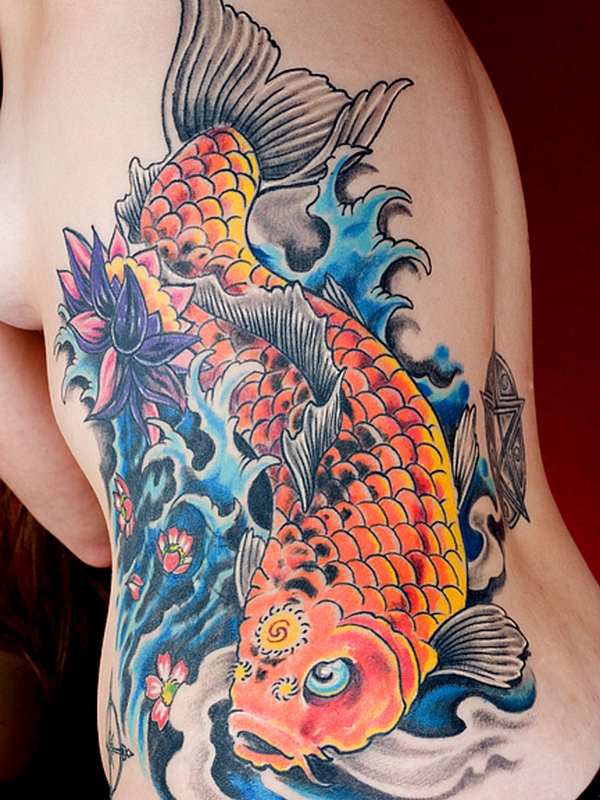 Koi Fish Tattoo that Looks Like a Goldfish