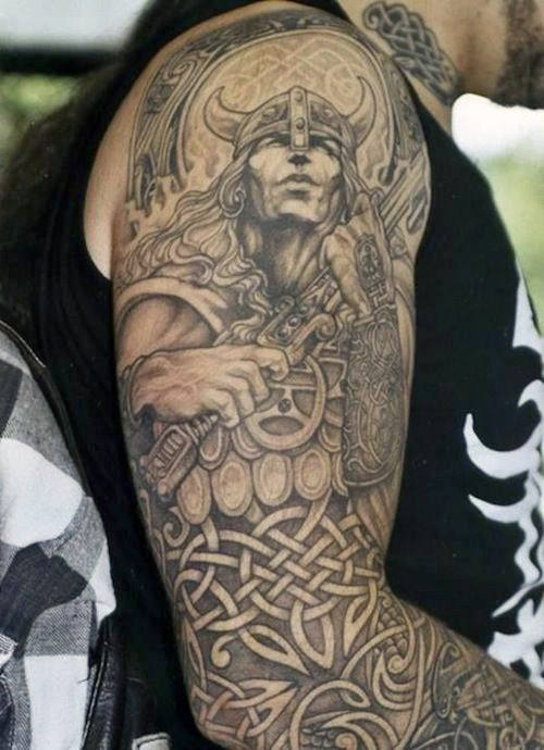 Nordic God Soldier Tattoo