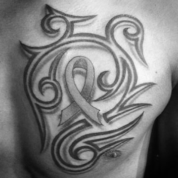 The 80 Best Cancer Ribbon Tattoos for Men | Improb