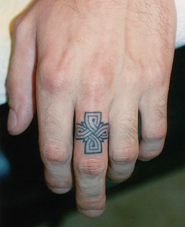 Roman Catholic Finger Tattoo